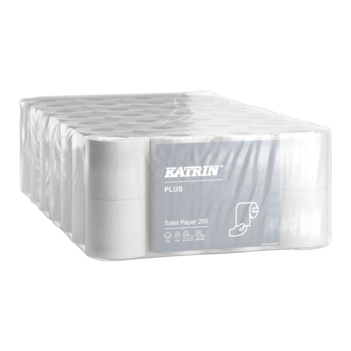 Papier toaletowy mała rolka Katrin 104749, 2w biały, opakowanie 56 rolek