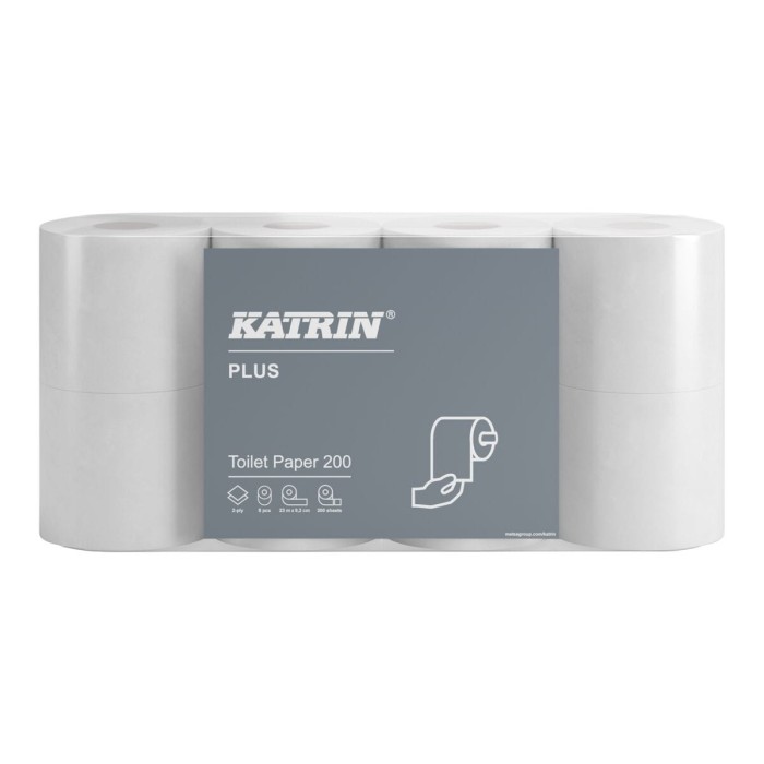 Papier toaletowy mała rolka Katrin 104749, 2w biały, opakowanie 56 rolek