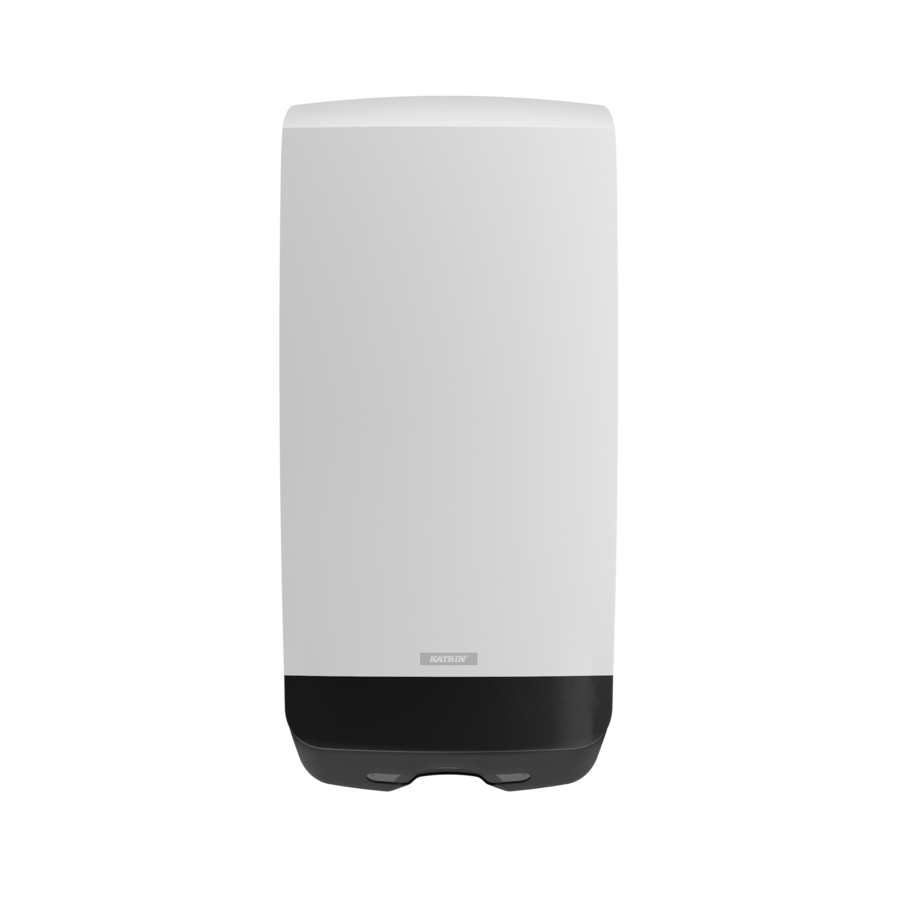 89727_katrin_plastic_dispenser_xl_for_folded_paper_hand_towels_white_front.png
