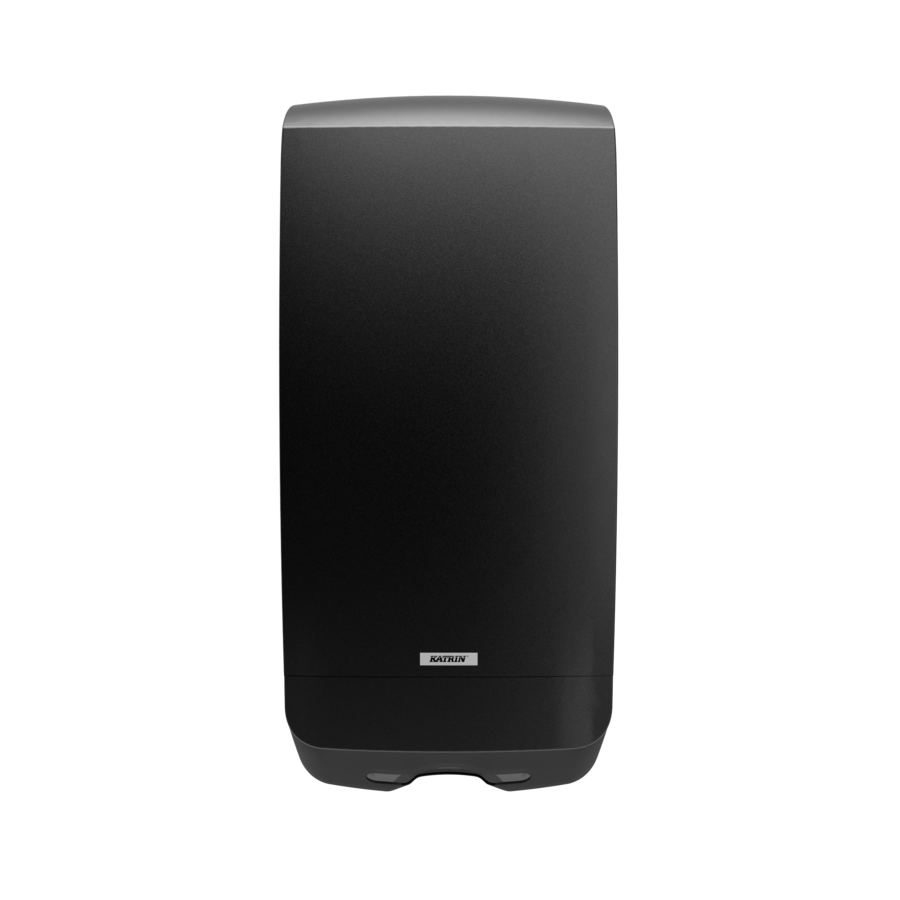89741_katrin_plastic_dispenser_xl_for_folded_paper_hand_towels_black_front.png