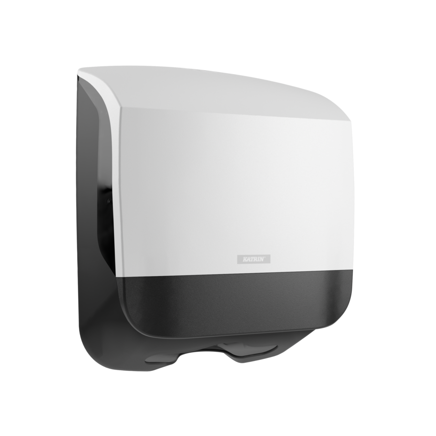 88942_katrin_plastic_dispenser_small_for_folded_paper_hand_towels_white_official_product_image.png