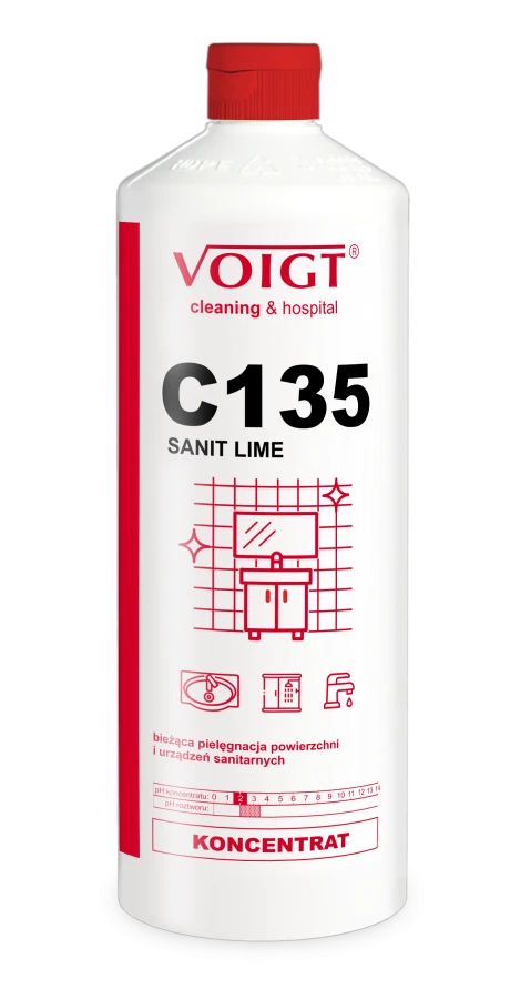 Voigt C135 Sanit Lime - Bieżąca pielęgnacja powierzchni i urządzeń sanitarnych, kwas organiczny op. 1 L