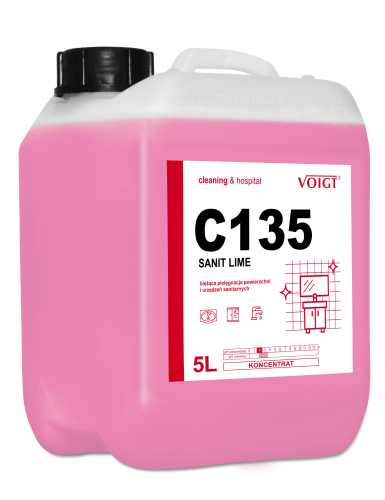 Voigt C135 Sanit Lime - Bieżąca pielęgnacja powierzchni i urządzeń sanitarnych, kwas organiczny op. 5 L