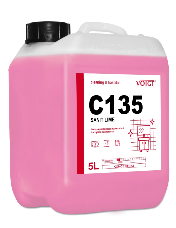 Voigt C135 Sanit Lime - Bieżąca pielęgnacja powierzchni i urządzeń sanitarnych, kwas organiczny op. 5 L