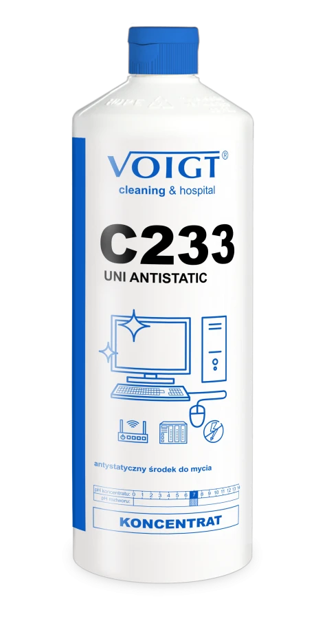 Voigt C233 Uni Antistatic - Mycie bieżące powierzchni sztucznych, ekrany LCD, antystatyczny op. 1 L