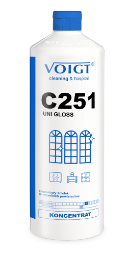 Voigt C251 Uni Gloss - Mycie bieżące powierzchni szkliwionych, alkoholowy op. 1 L