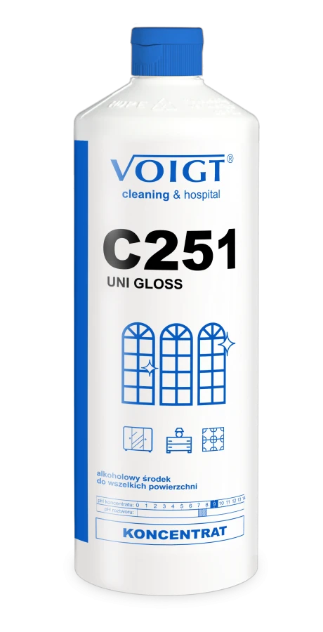 Voigt C251 Uni Gloss - Mycie bieżące powierzchni szkliwionych, alkoholowy op. 1 L