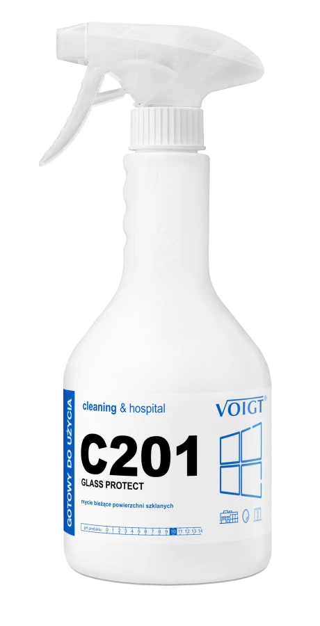 Voigt C201 Glass Protect - Mycie bieżące przeszkleń i luster, antystatyczny op. 600 ml
