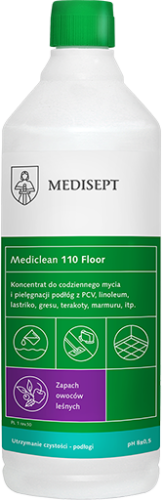 Medisept Mediclean 110 Floor - podłogi, mycie codzienne z konserwacją, zapach owoców leśnych op. 1 L