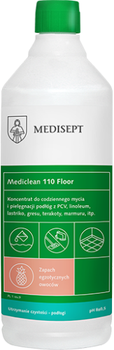 Medisept Mediclean 110 Floor - podłogi, mycie codzienne z konserwacją, zapach egzotyczny, op. 1 L