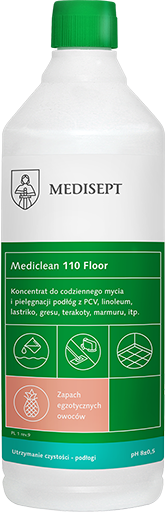 Medisept Mediclean 110 Floor - podłogi, mycie codzienne z konserwacją, zapach egzotyczny, op. 1 L