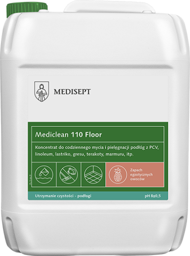 Medisept Mediclean 110 Floor - podłogi, mycie codzienne z konserwacją, zapach egzotyczny, op. 5 L
