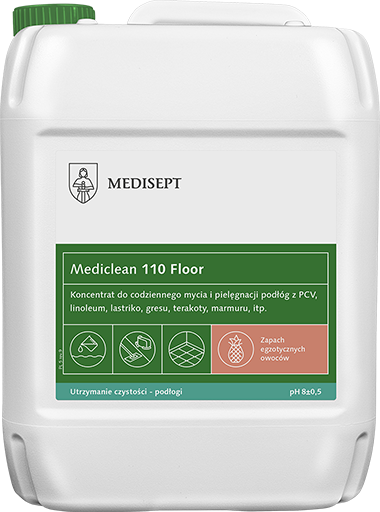Medisept Mediclean 110 Floor - podłogi, mycie codzienne z konserwacją, zapach egzotyczny, op. 5 L