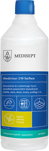 Medisept Mediclean 210 Surface - codzienne mycie powierzchni zmywalnych, ZIELONA HERBATA op. 1 L