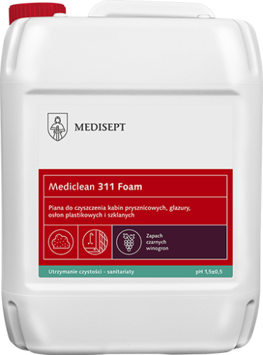 Medisept Mediclean 311 Foam - aktywna pianka do mycia łazienek, op. 5 L
