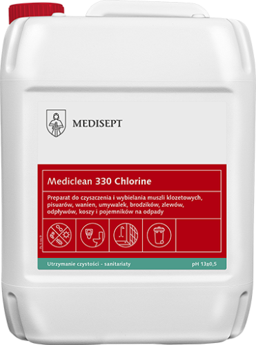 Medisept Mediclean 330 Chlorine wybielający chlorowy żel do czyszczenia sanitariatów, op. 5 L