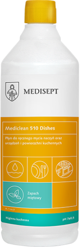Medisept Mediclean 510 Dishes - płyn do ręcznego mycia naczyń, (12) MIĘTA, op. 1 L