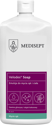 Medisept Velodes Soap - emulasja do mycia rąk i ciała, op. 500 ml