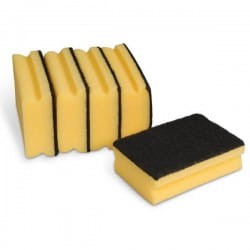 Zmywak a5 profilowany, żółty z czarnym padem