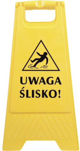 Tablica ostrzegawcza śliska podłoga uwaga ślisko